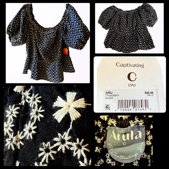 NWT ARULA Altered State 
 Embroidered Top Plus Size 3X retail 69.00 NEW - Picture 5 of 8